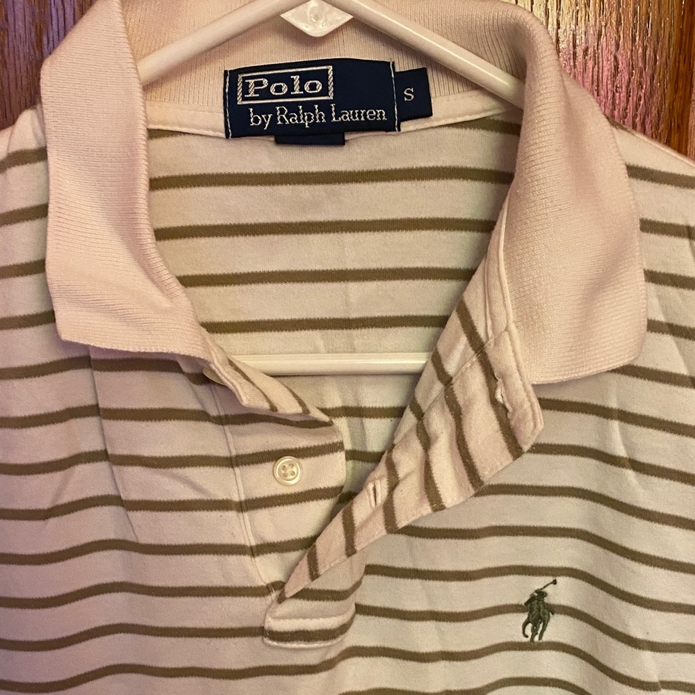 Polo by Ralph Lauren Men's Light Green Striped Polo - Picture 2 of 5